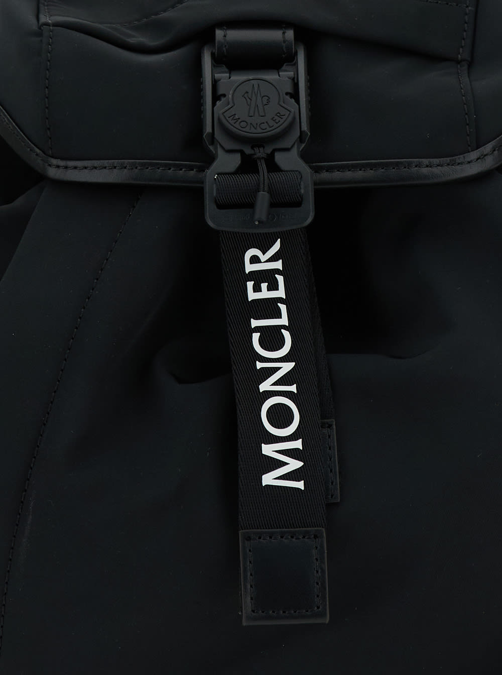 Shop Moncler Black Polyester Trick Backpack