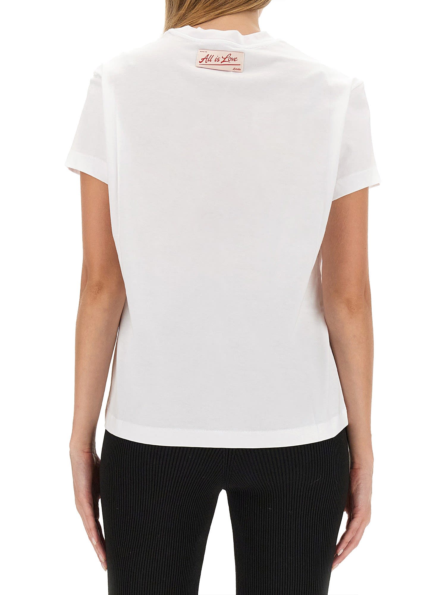 Stella Mccartney Logo T-shirt In Bianco