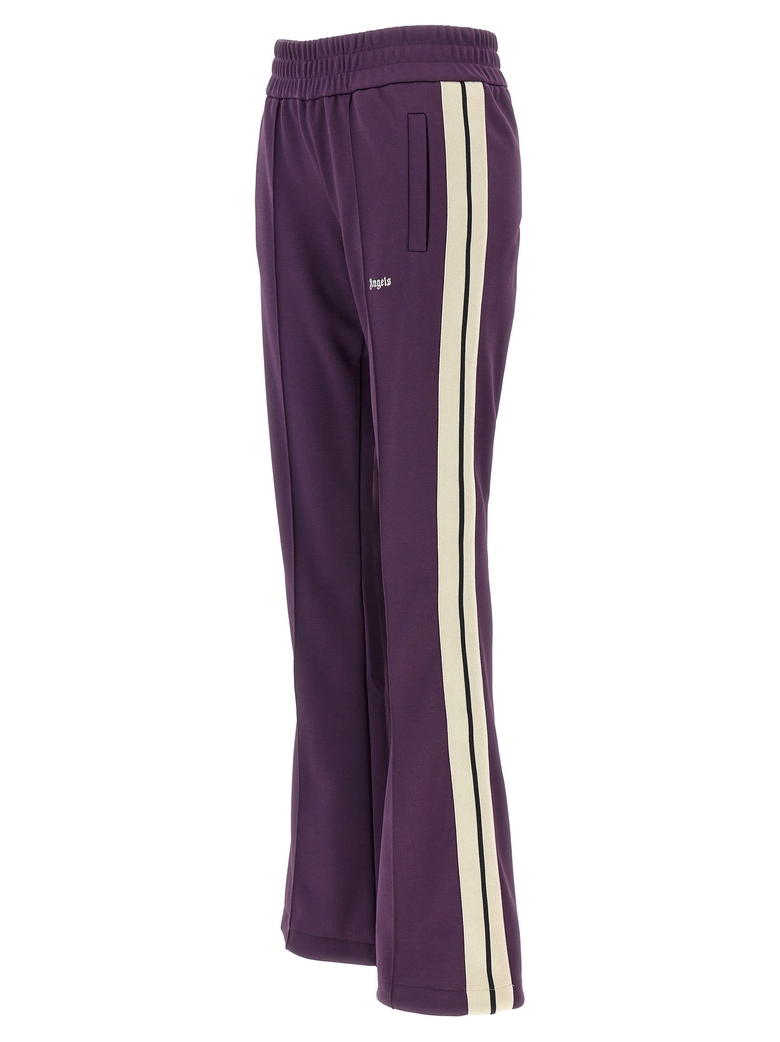 Shop Palm Angels Classic Logo Joggers In Purple