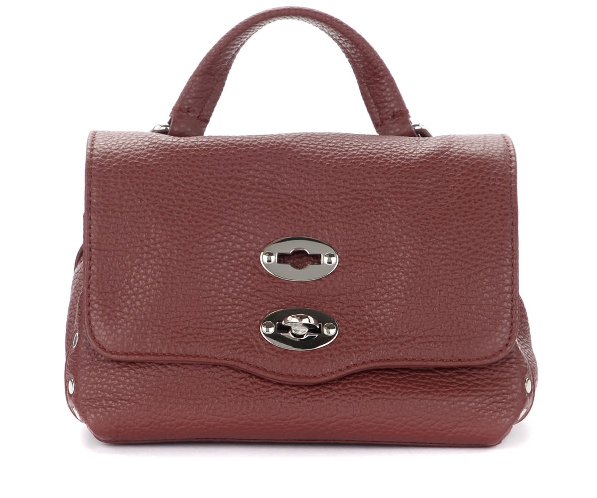 Zanellato Postina Daily Baby Bag In Barolo Red Grained Leather