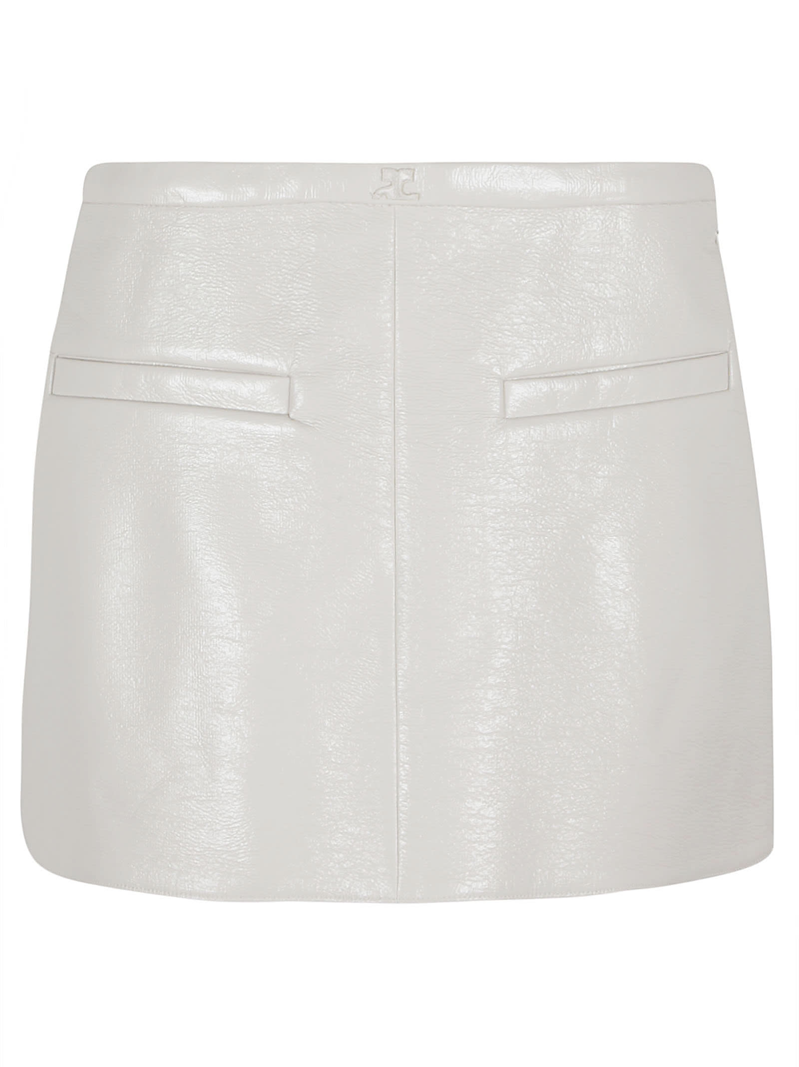 COURRÈGES HERITAGE A-LINE VINYL MINI SKIRT