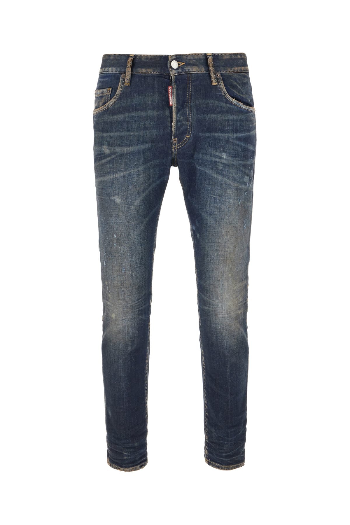 Dsquared2 Stretch Denim Jeans In Navy Blue