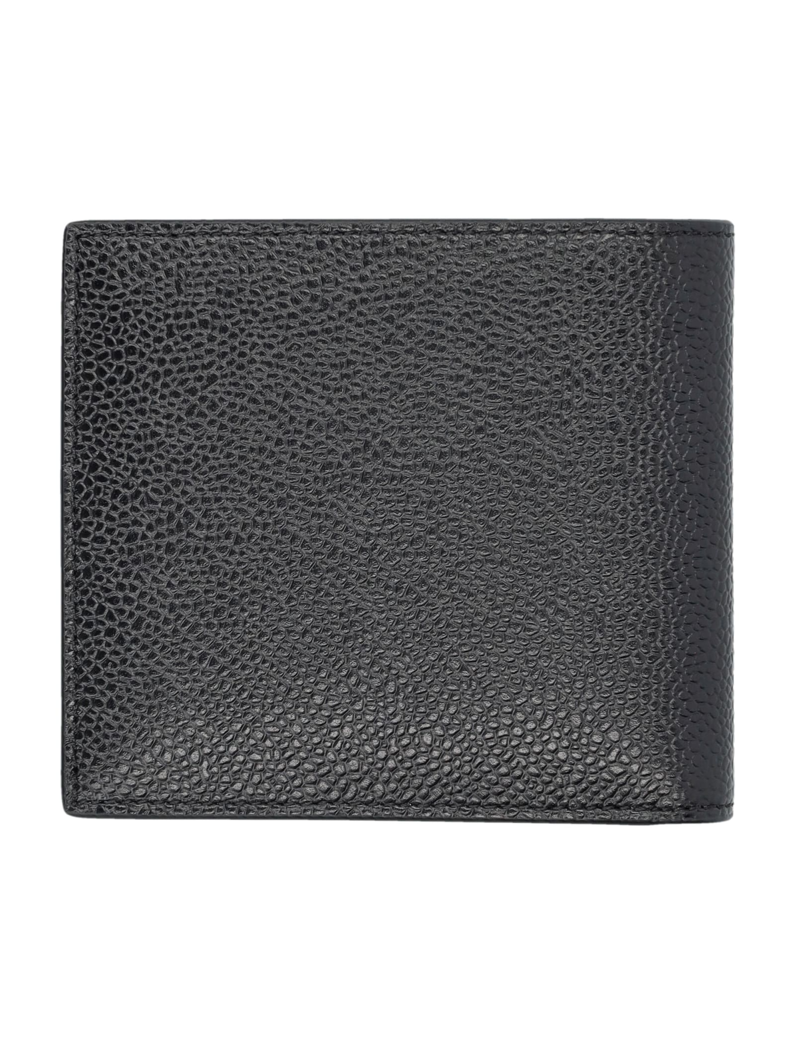 Shop Thom Browne Billfold In Pebble Grain Leather In Black