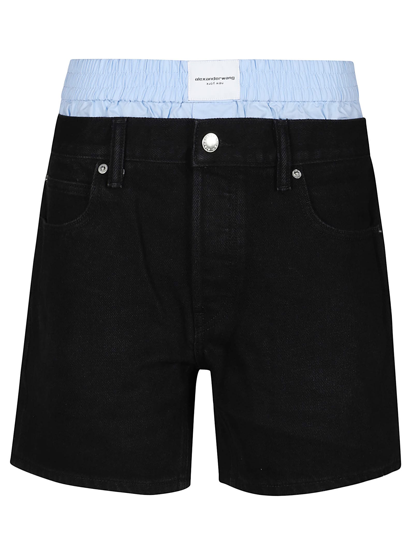 Shop Alexander Wang Prestyle Boxer Loose Short In Washed Black