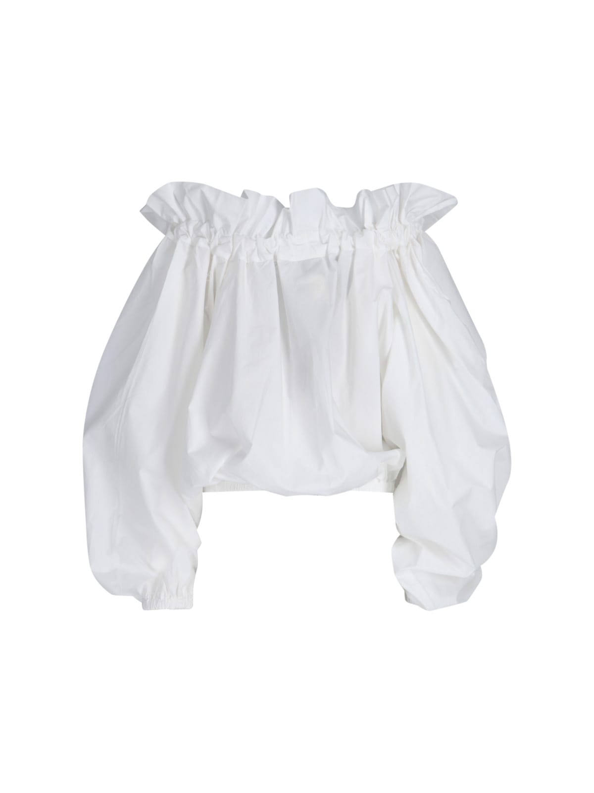 Shop Patou Puff Sleeve Top In White