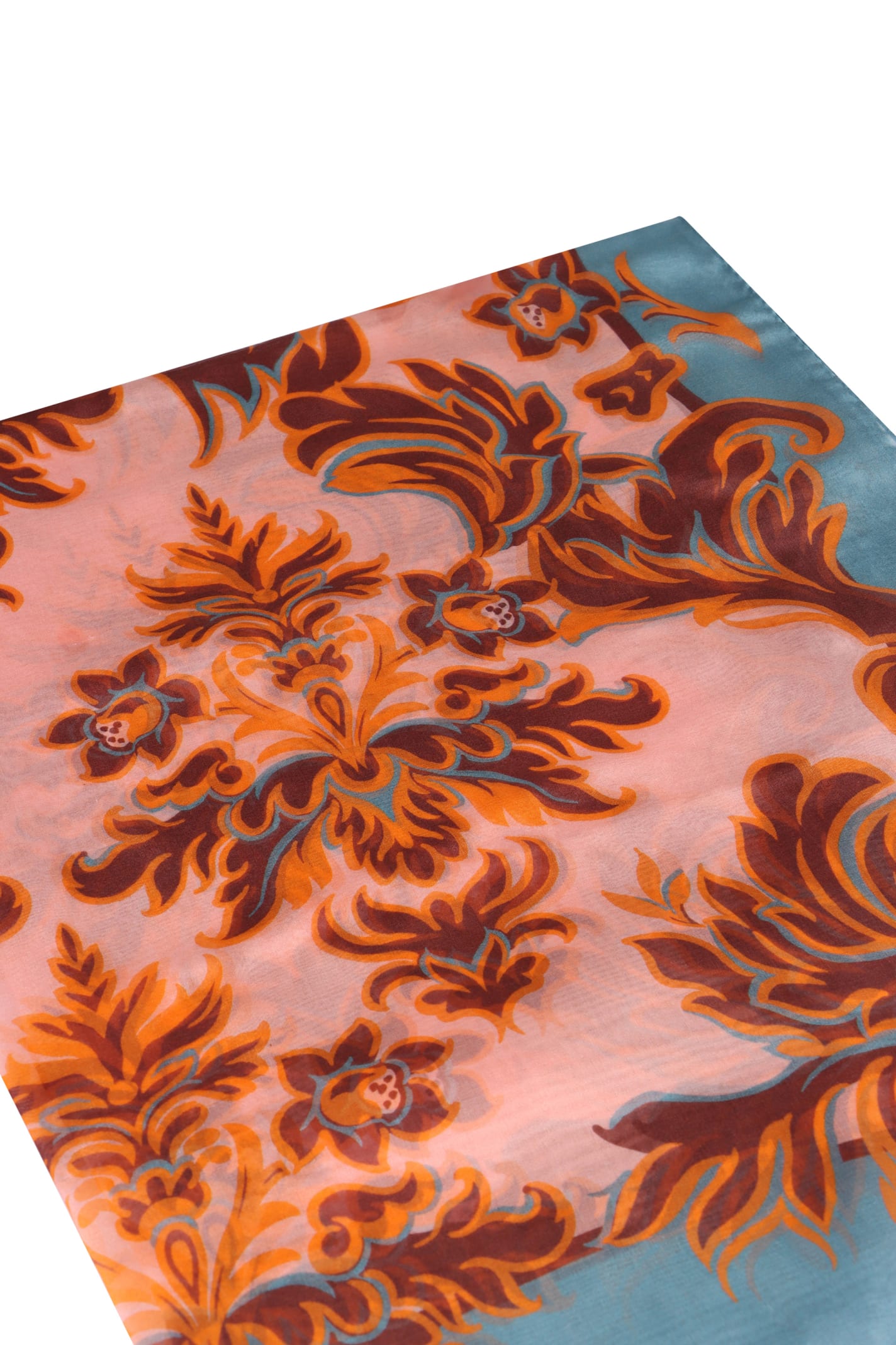 Shop Etro Printed Silk Scarf In Giallo