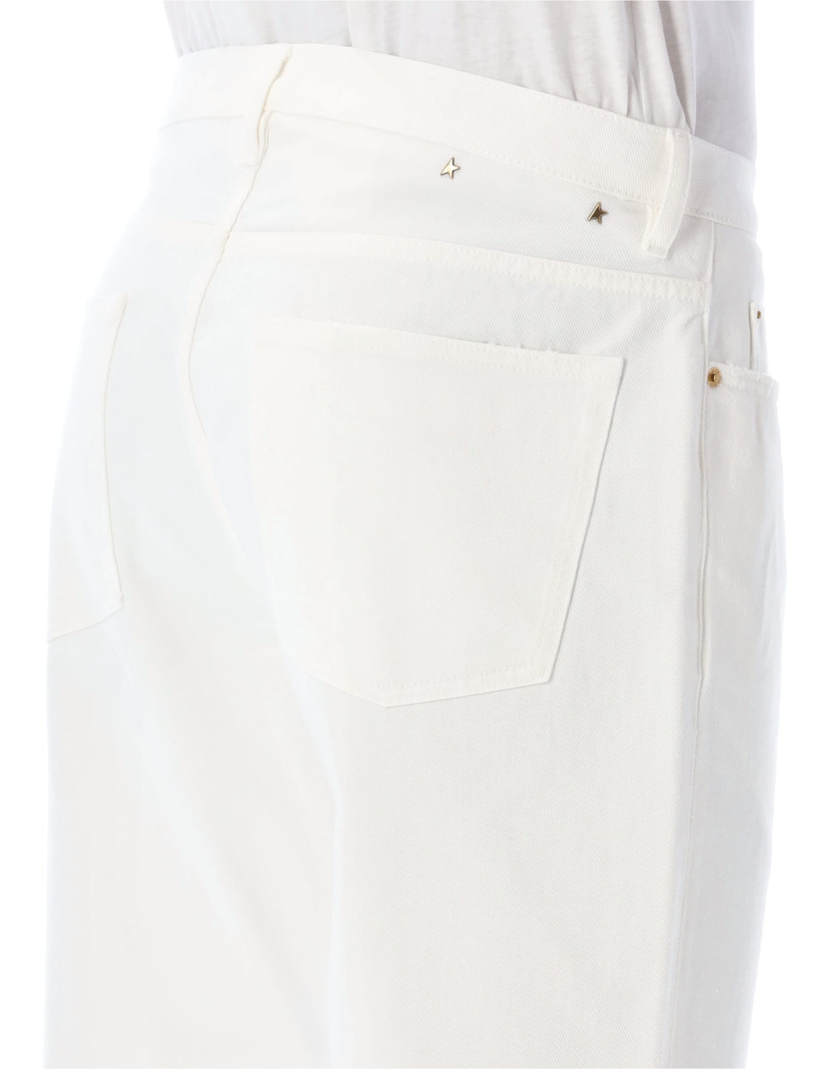 Shop Golden Goose Skate Denim In White