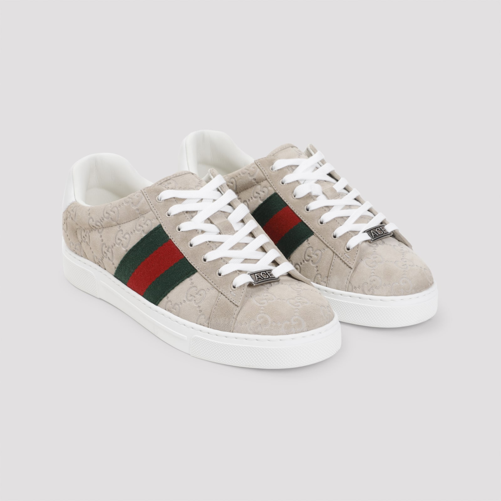 Shop Gucci Ace Sneakers In Oatmeal Oat Vrv