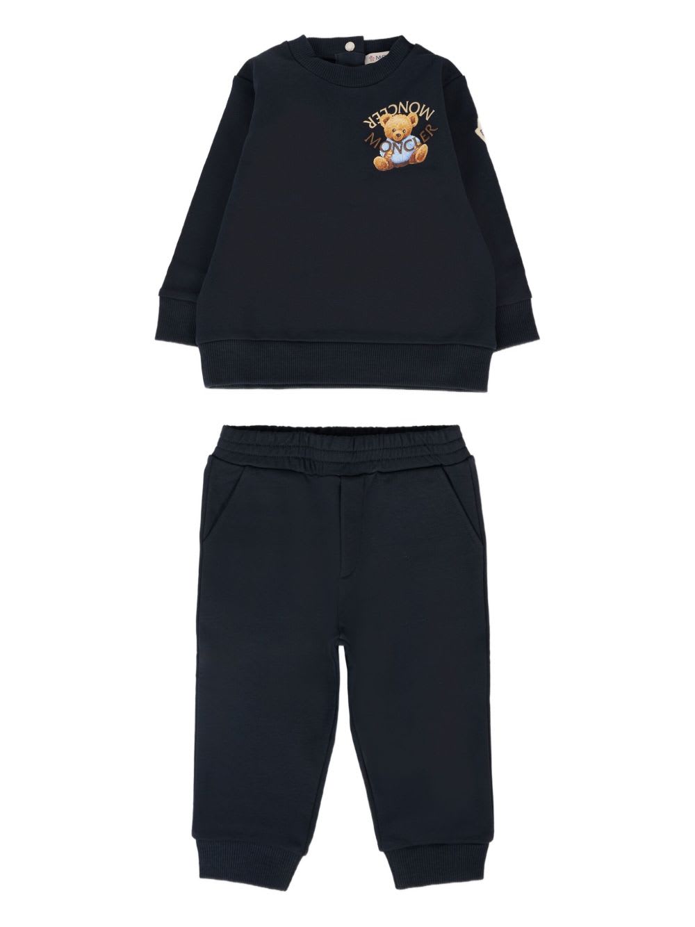 Moncler Enfant Teddy Tracksuit In Blue