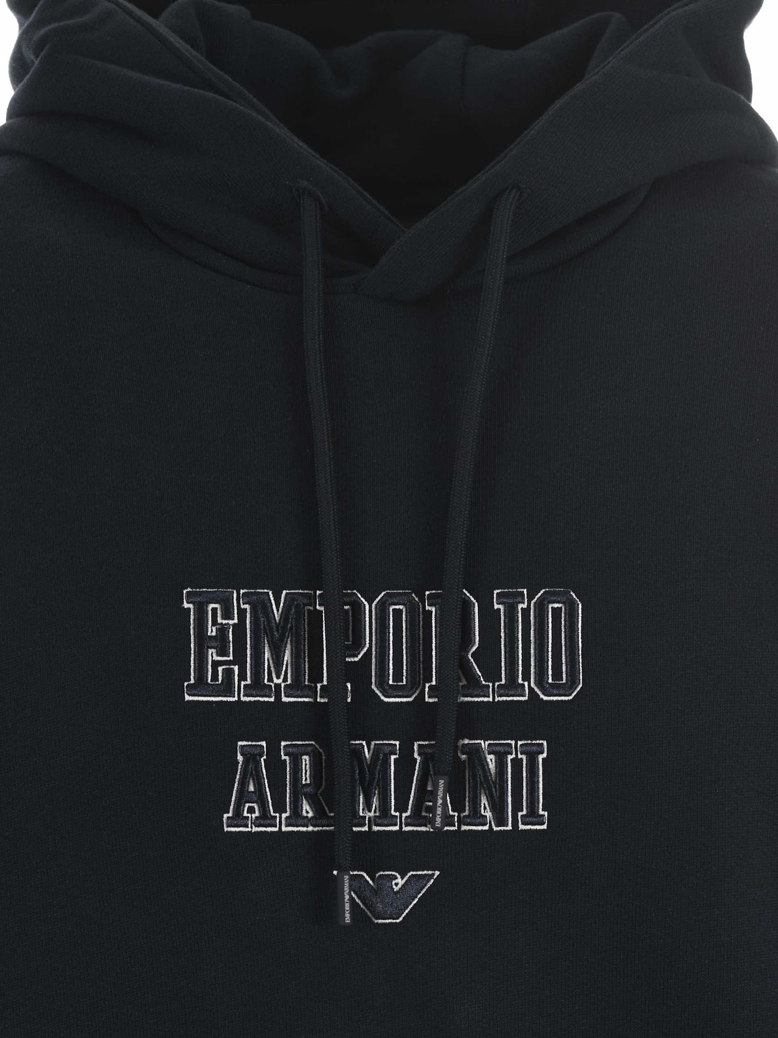 Shop Emporio Armani Cotton Sweatshirt. In Blue