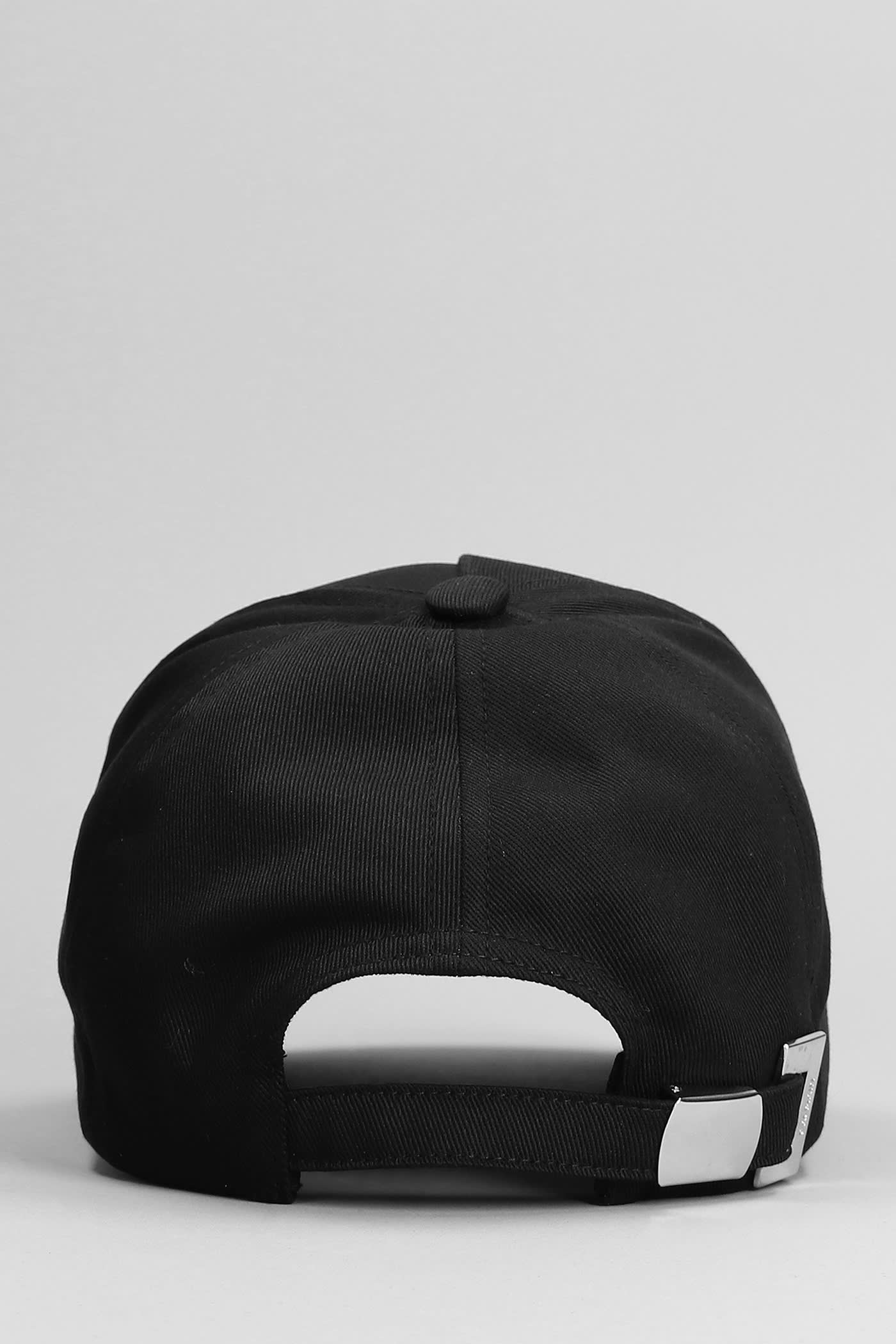 Shop Balmain Hats In Black Cotton