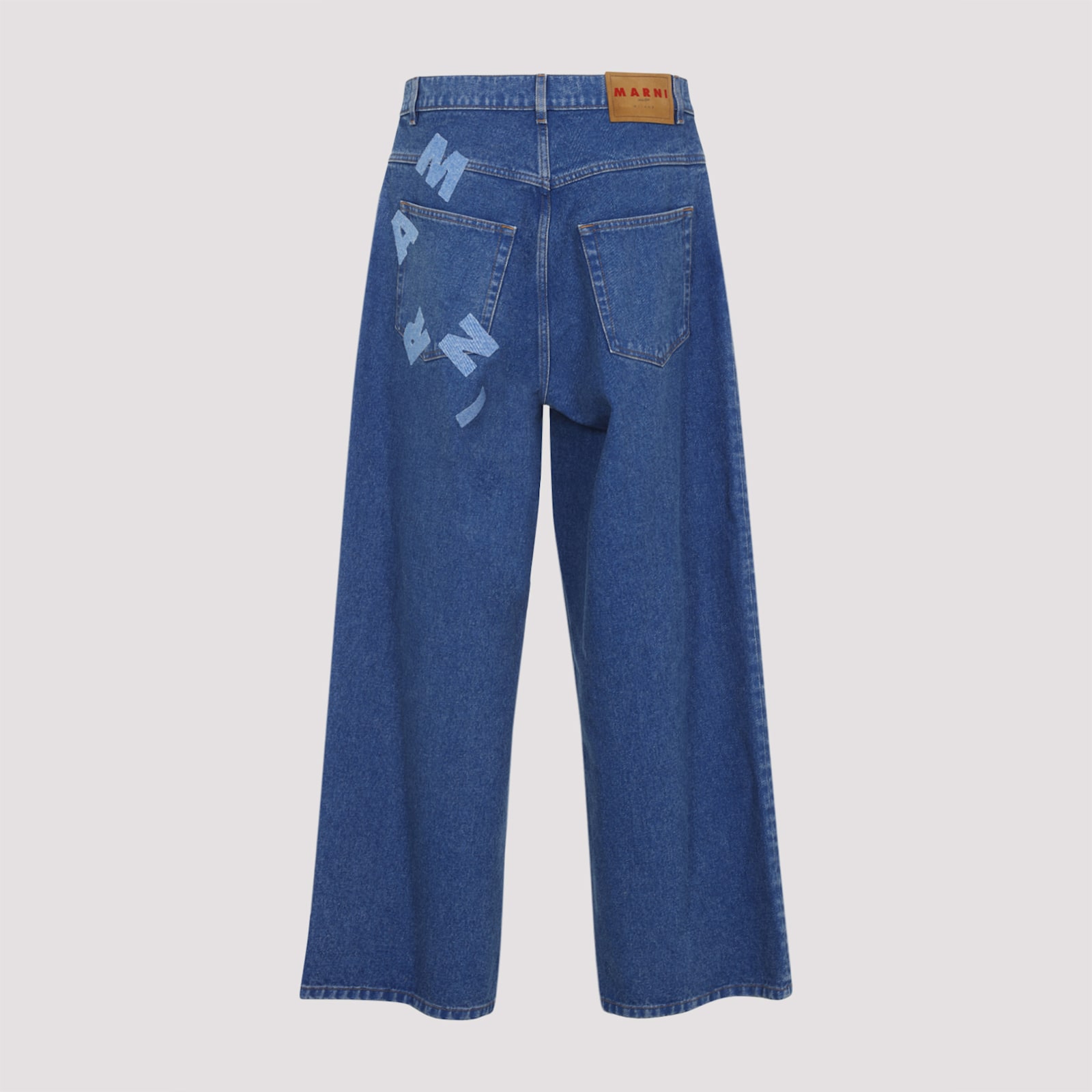 Marni Hight Waist And Wide Leg Jeans In Blue