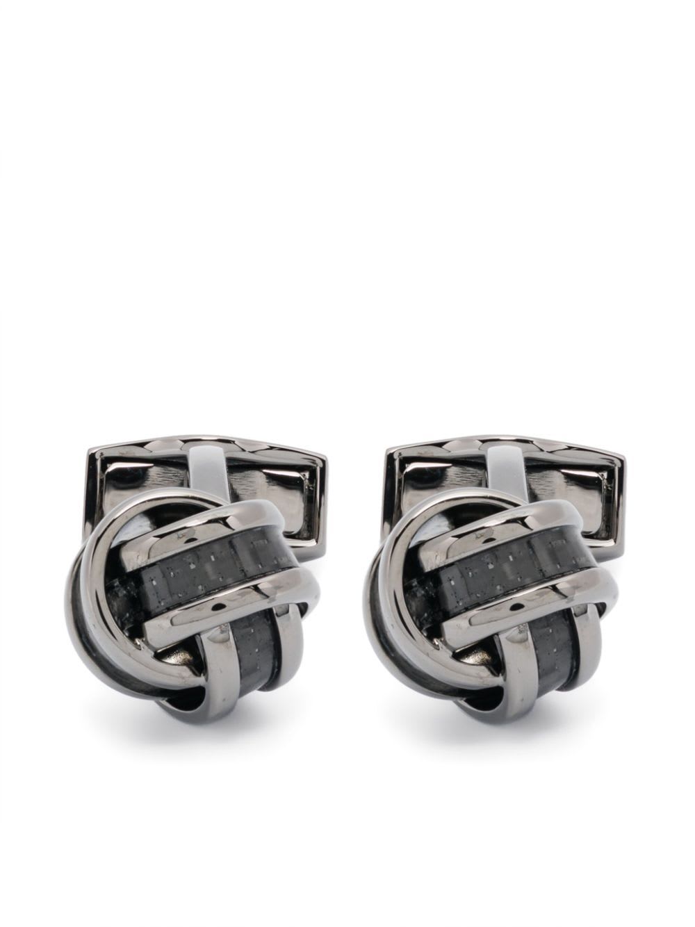 Cufflinks Node Brass Gun Metal Palladium Carbon Fibre