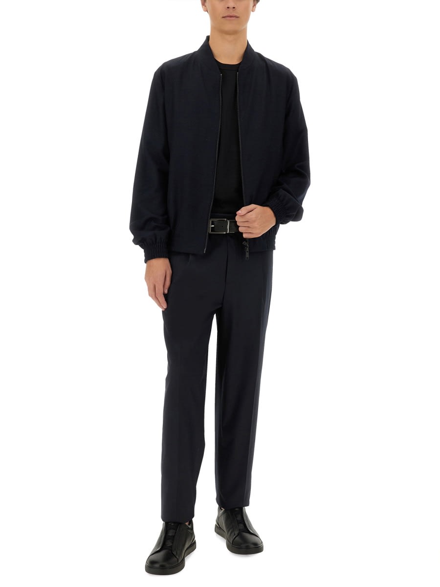 Shop Zegna Straight Leg Pants In Black