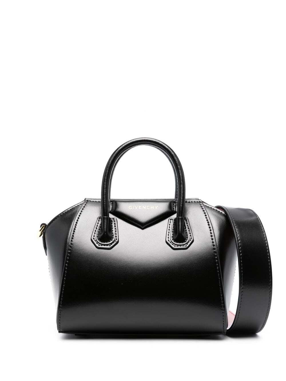 Givenchy Black Antigona Toy Bag In Box Leather