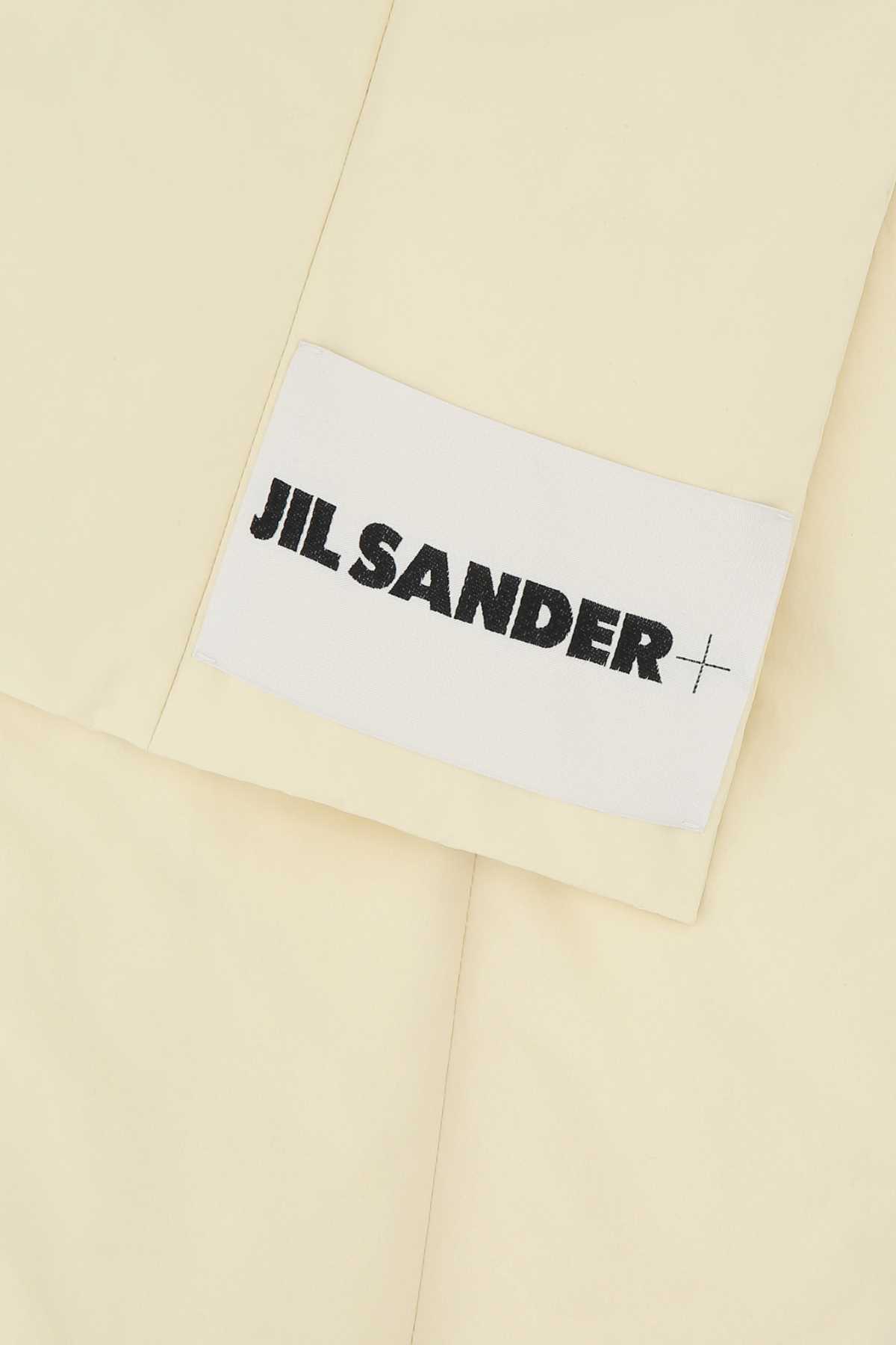Jil Sander Cream Polyester Scarf In Dune