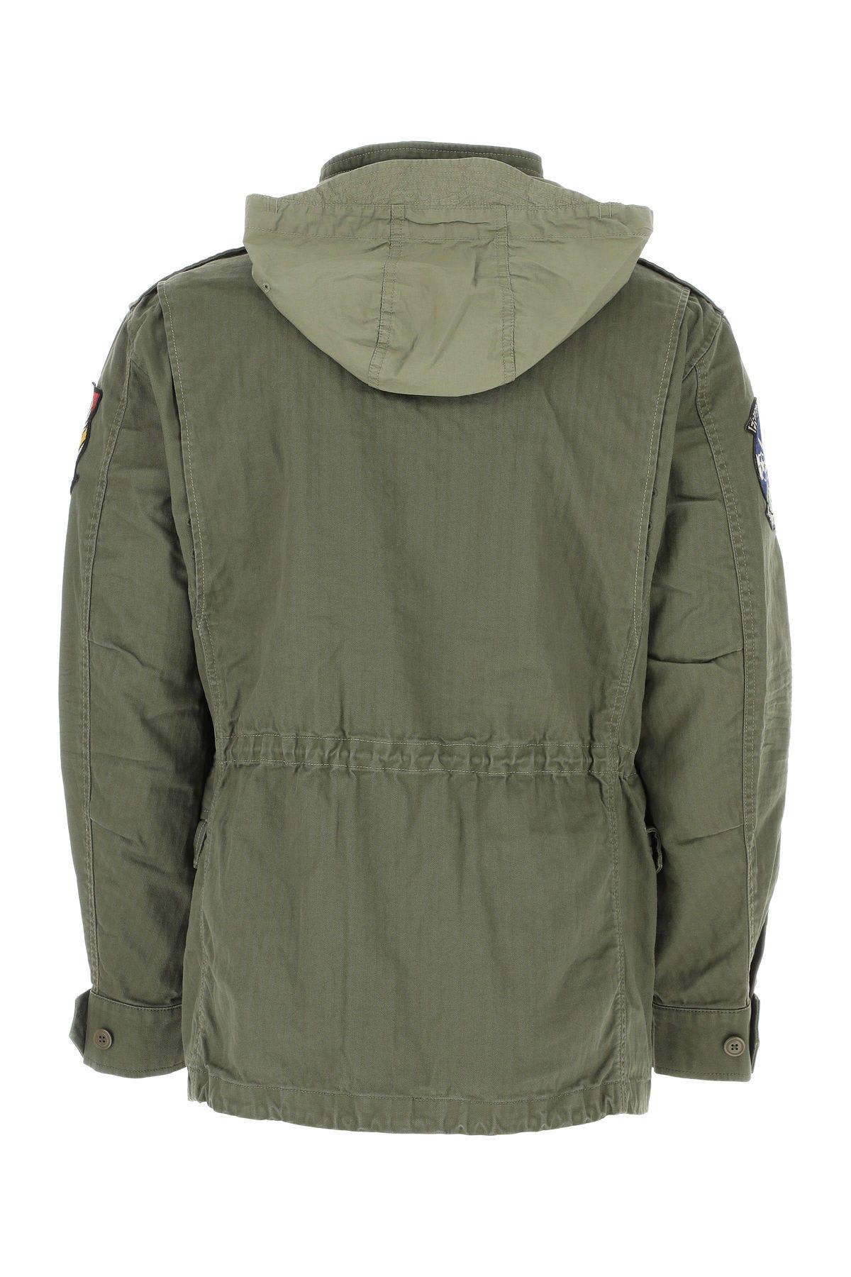 Shop Polo Ralph Lauren Herringbone Patch Detailed Field Jacket
