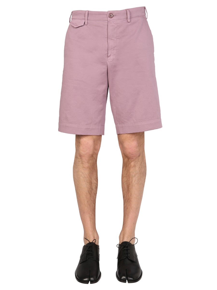 Shop Dries Van Noten Regular Fit Bermuda Shorts In Pink
