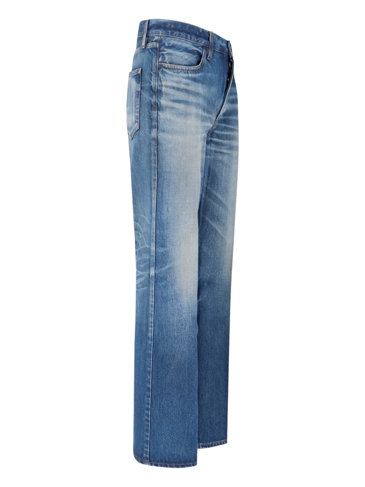 Fear Of God Straight Five-pocket Trousers Featuring Belt Loops In Blue