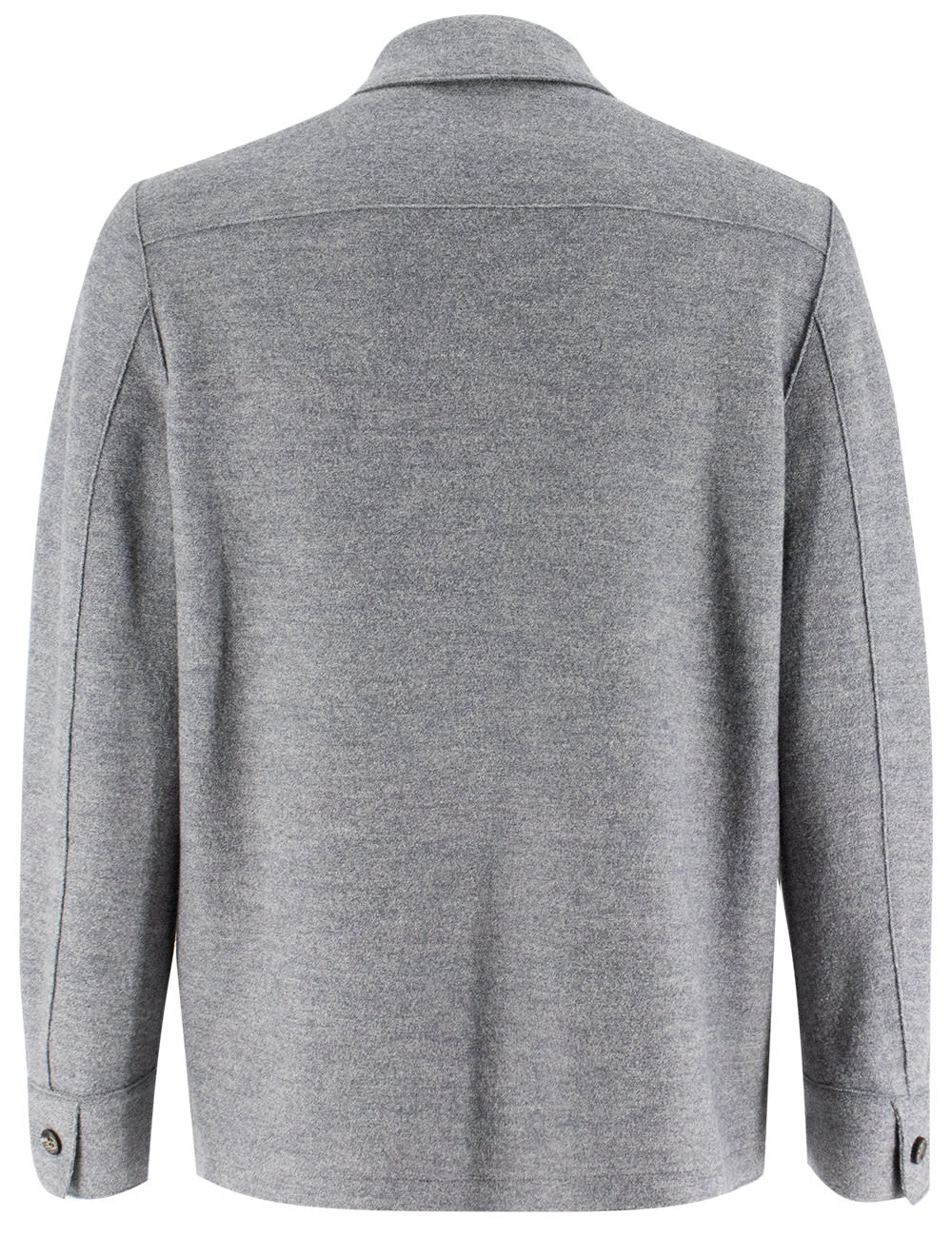 Shop Eleventy Shirt In Light Melange Gray