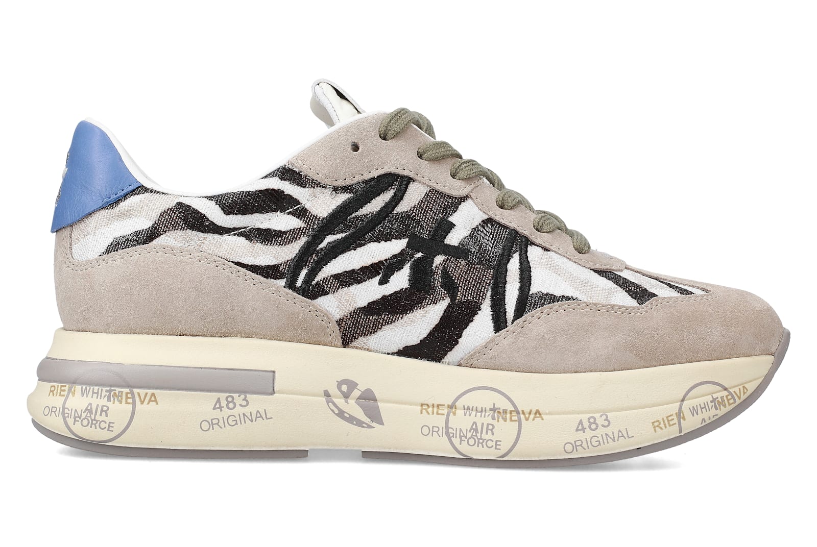 Shop Premiata Cassie In Animalier Zebra