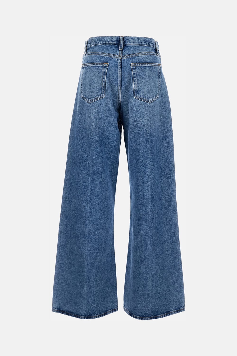 Frame Loose Mid-rise Wide-leg Jeans In Blue