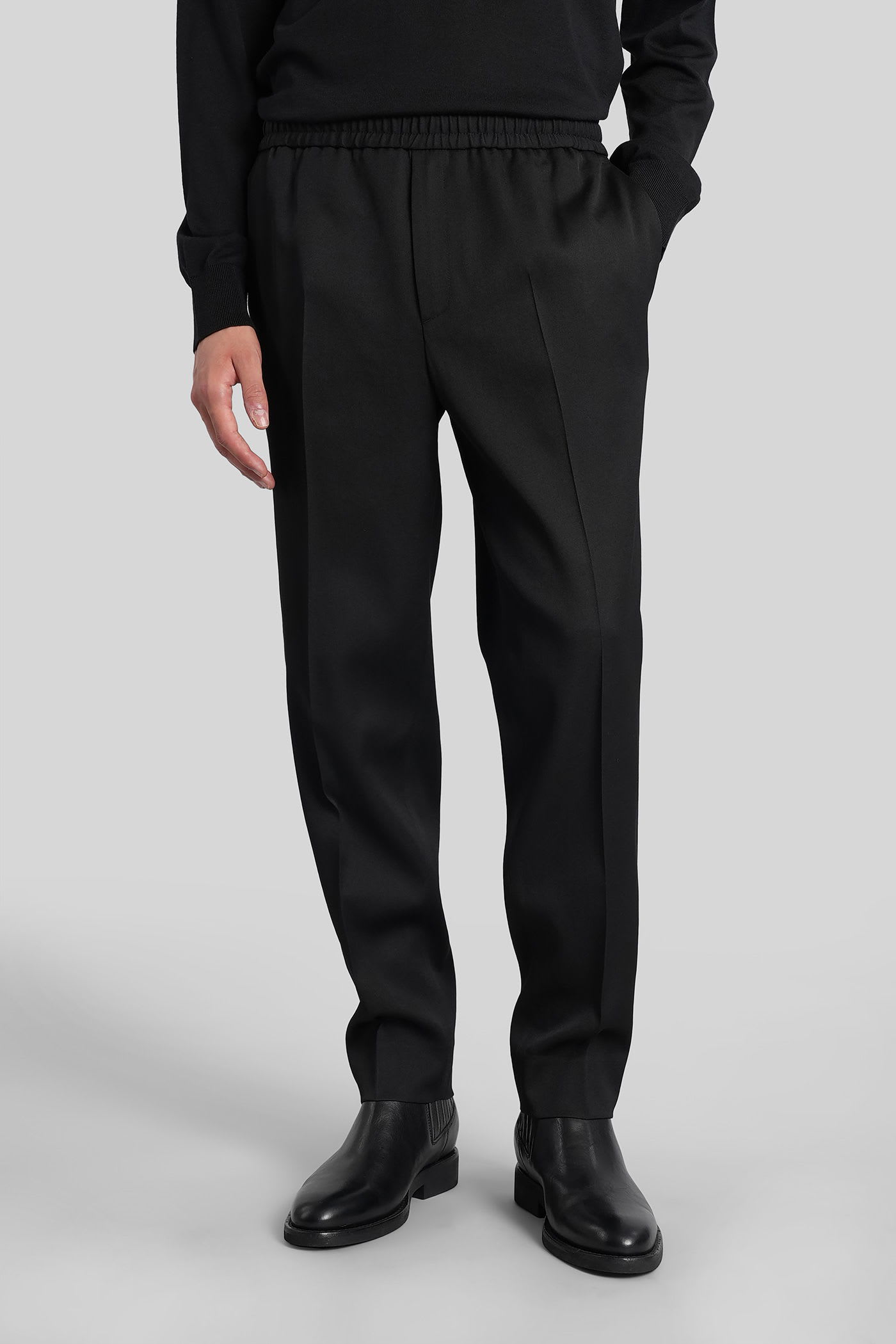 Golden Goose Luke Pants In Black Wool In Black