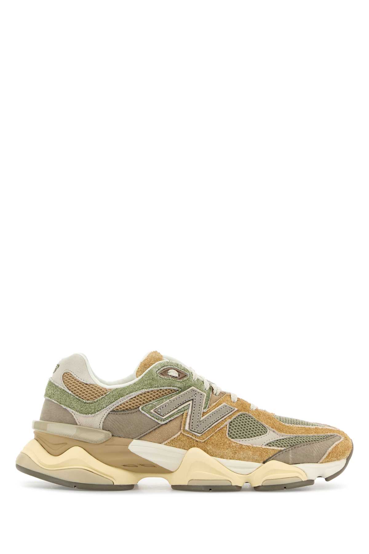 New Balance Multicolor Mesh And Suede 9060 Sneakers In Brown