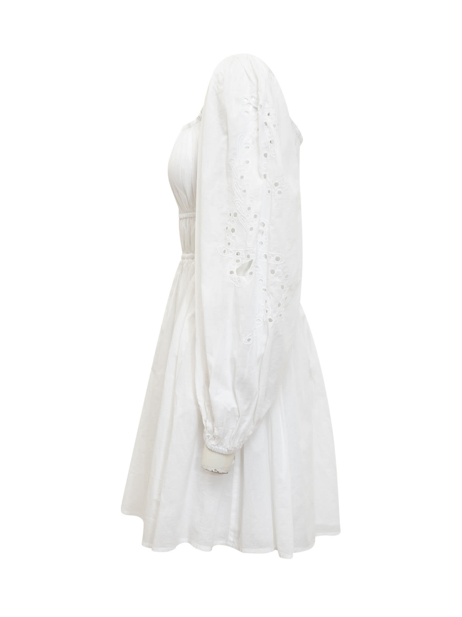 Shop Pinko Fandango Dress In Bianco Biancaneve