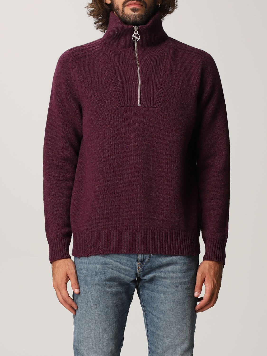 Diesel Sweater Diesel Pullover In Wool Blend With Zip