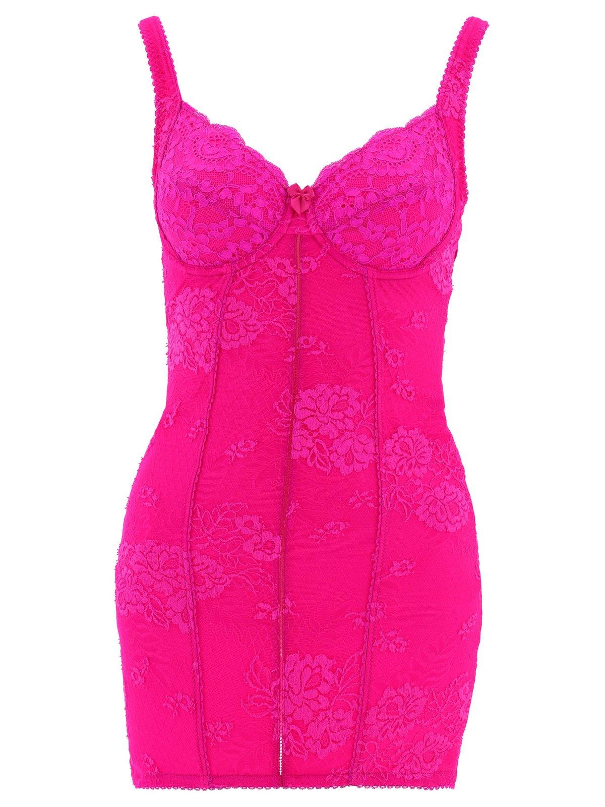Shop Balenciaga Floral Jacquard Lingerie Dress In Pink