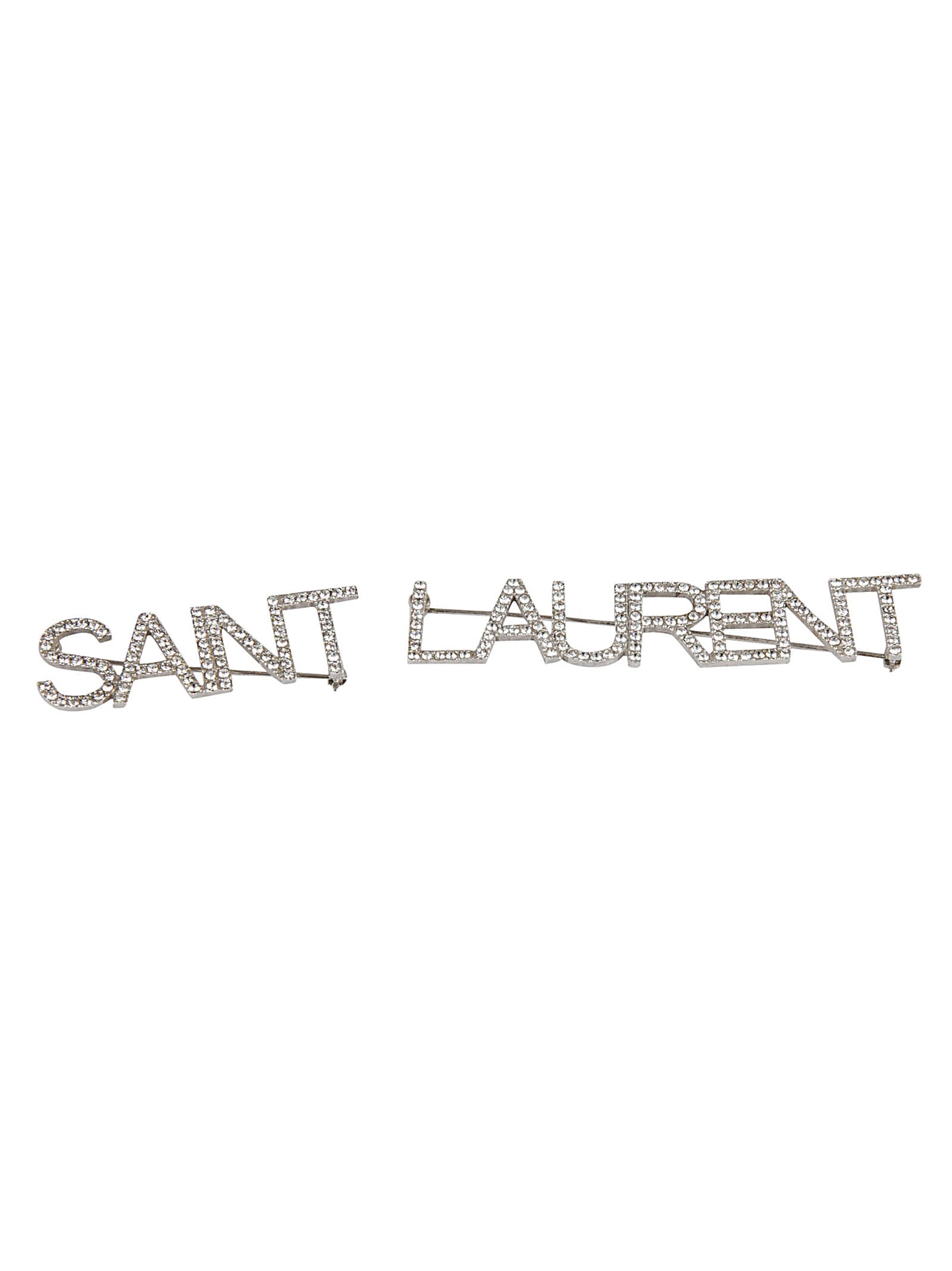 Saint Laurent Logo Studded Brooch