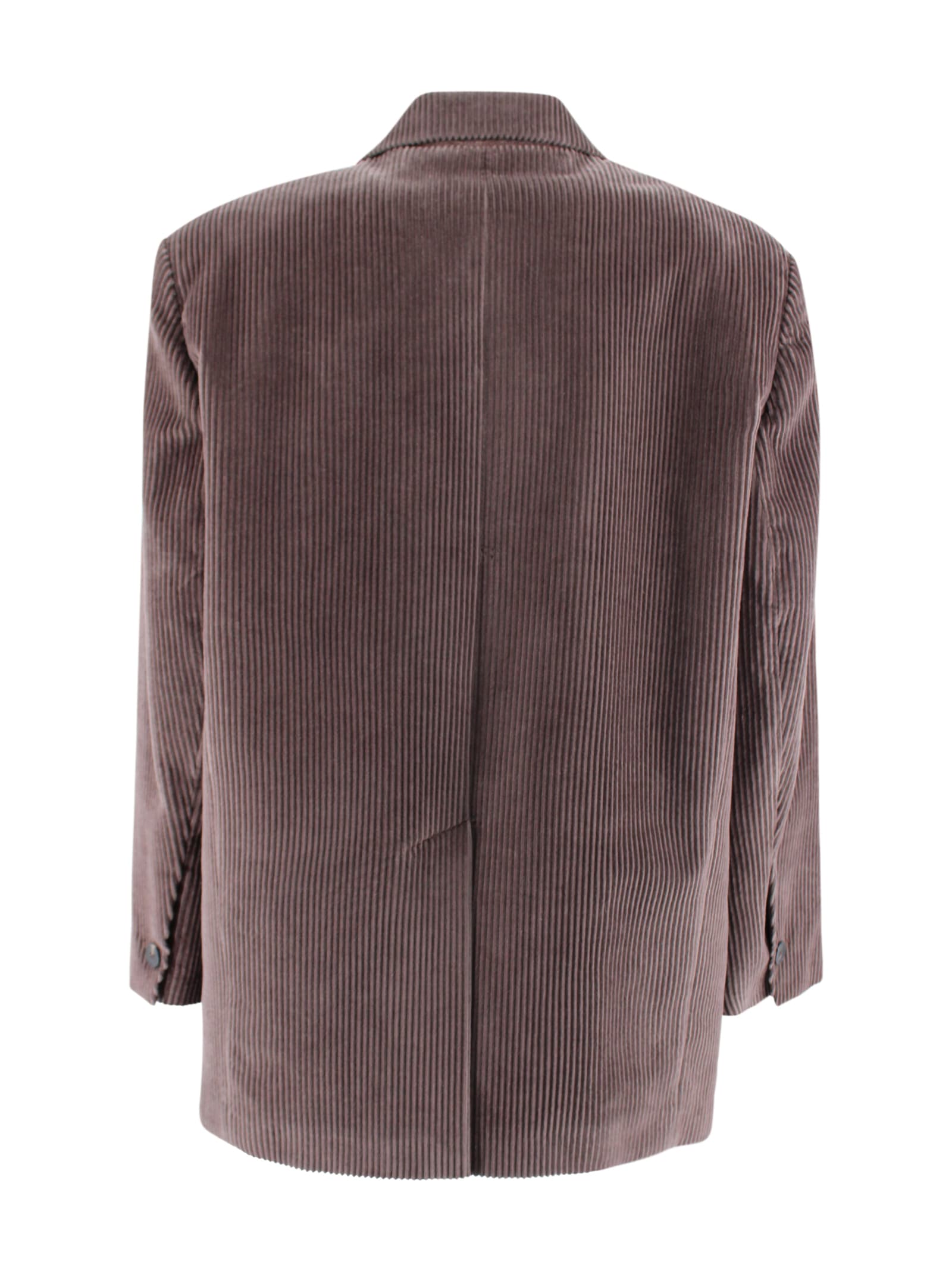 Weekend Max Mara Oversized Velvet Blazer Featuring Chest Pocket In Multi