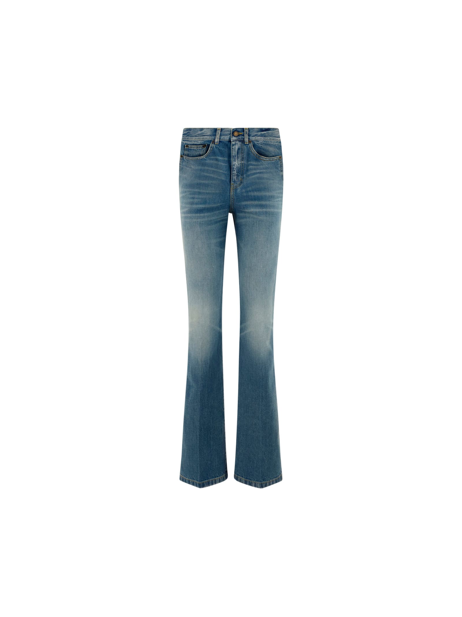 Saint Laurent Denim Jeans In Long Beach Blue