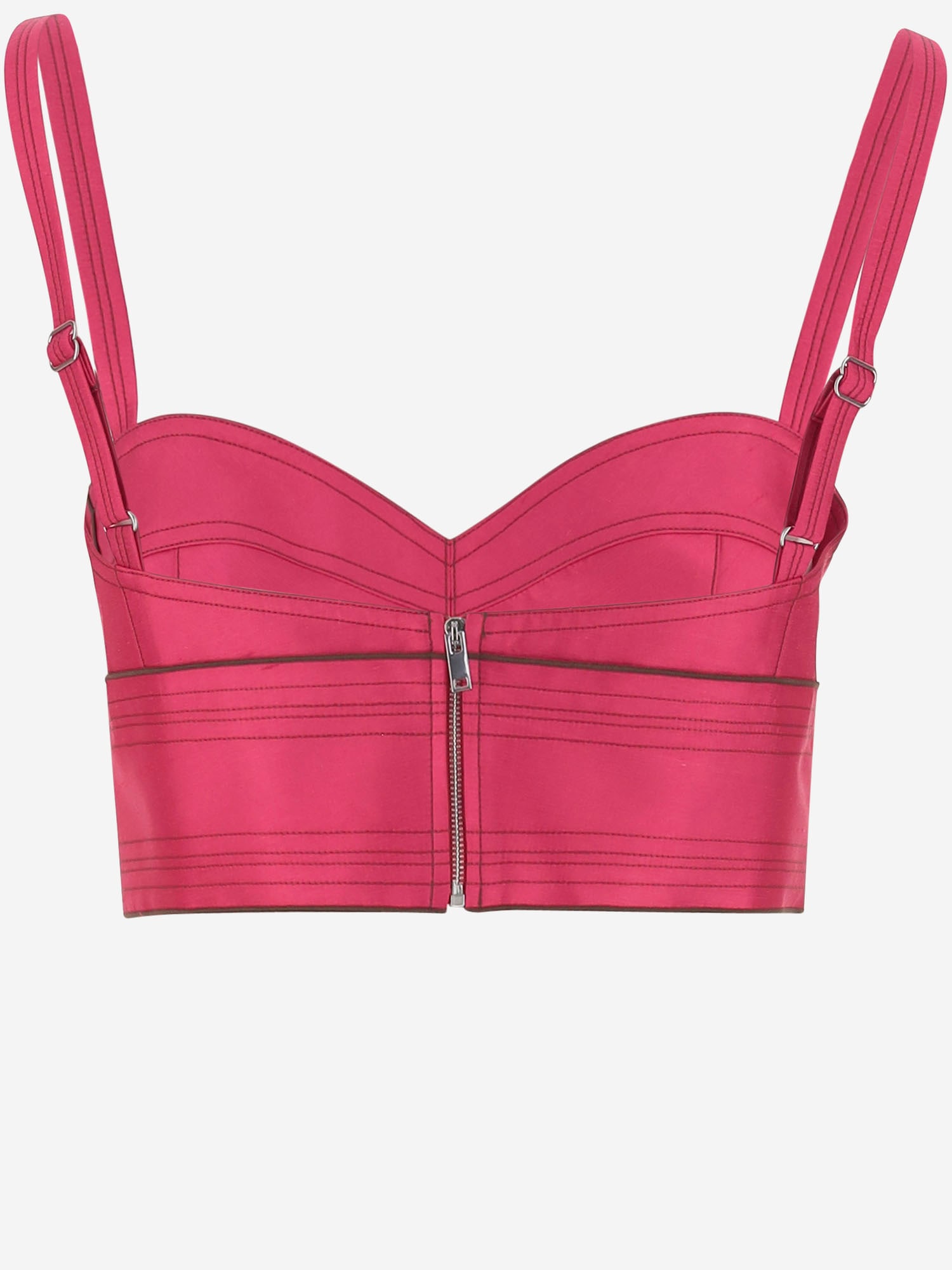 Tory Burch Crop Top With Straps In Pink