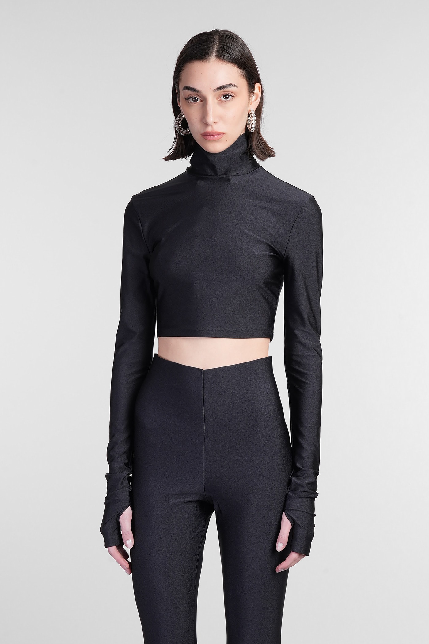 Orchid Topwear In Black Polyamide