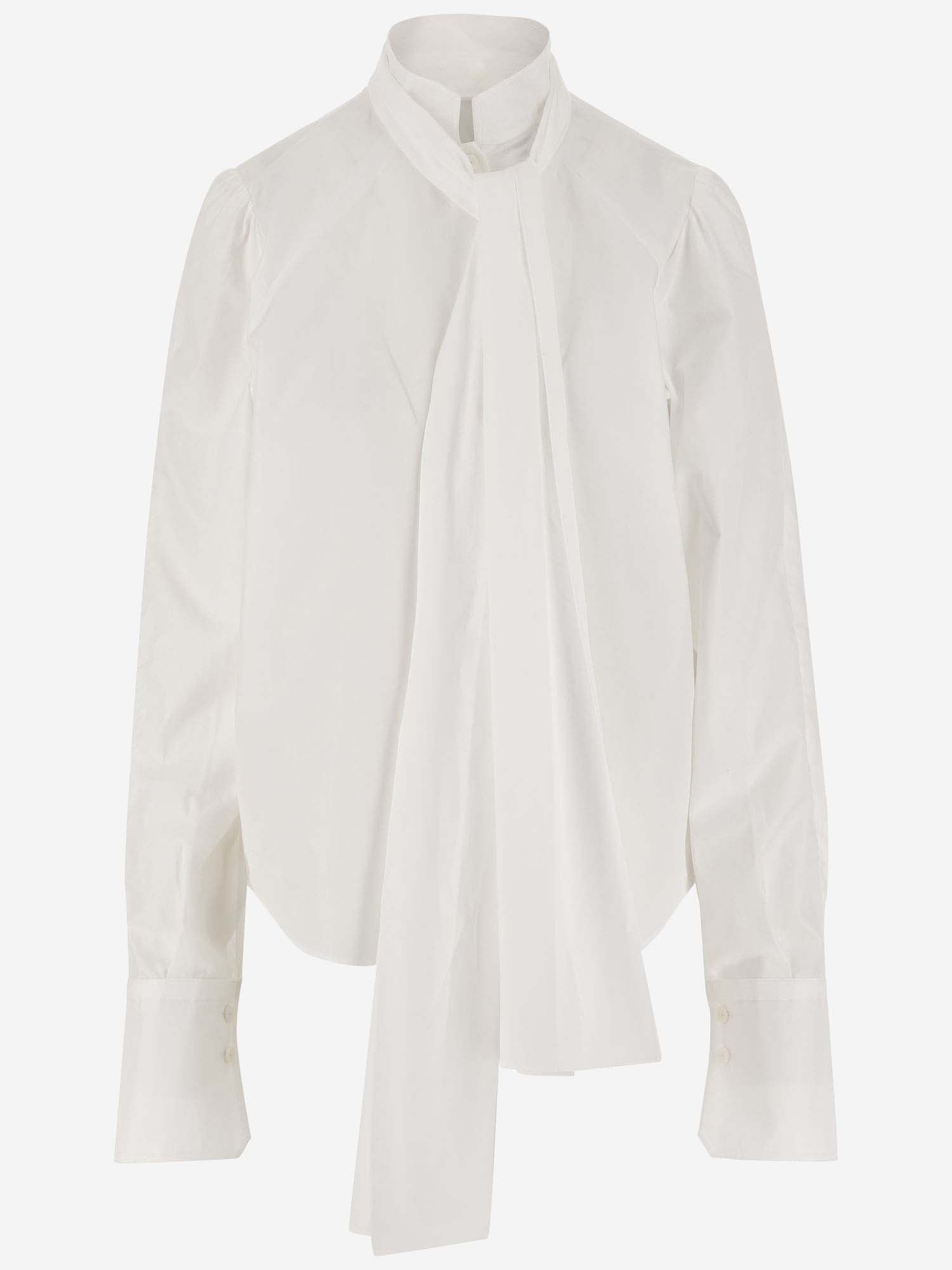 Shop Patou Cotton Shirt In White