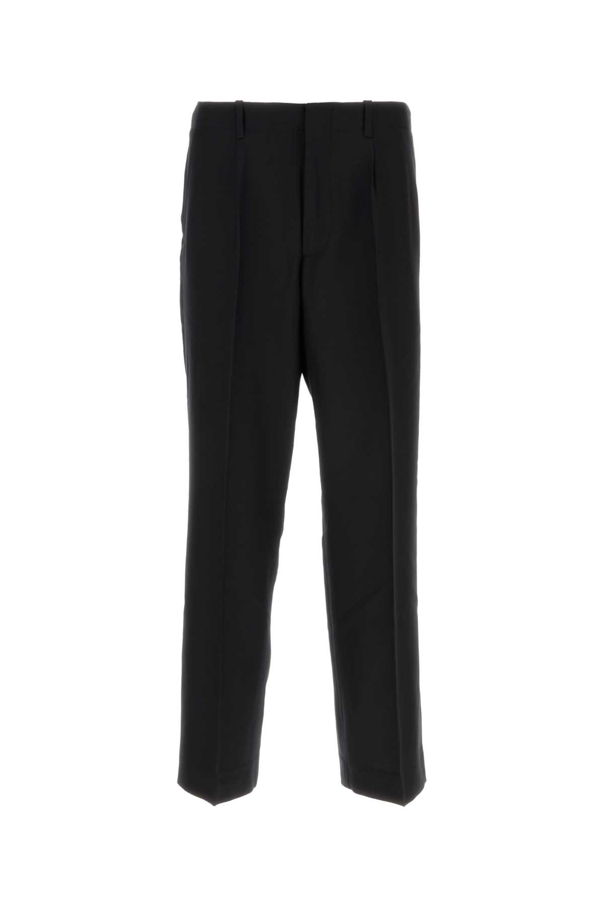 Shop Our Legacy Black Wool Borrowed Chino Pant In Black Panama Wool