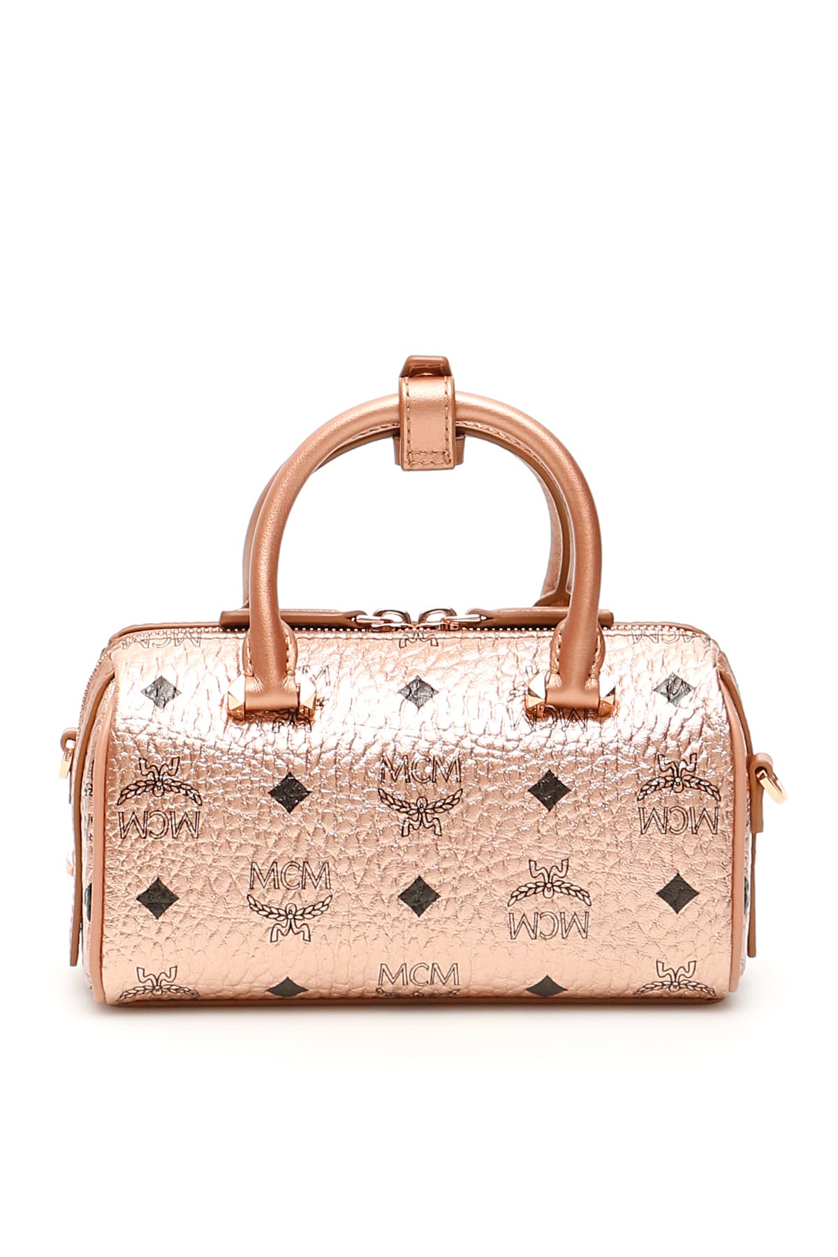MCM MCM Visetos Essential Boston Mini Bag - CHAMPAGNE GOLD (Pink) - 11039511 | italist