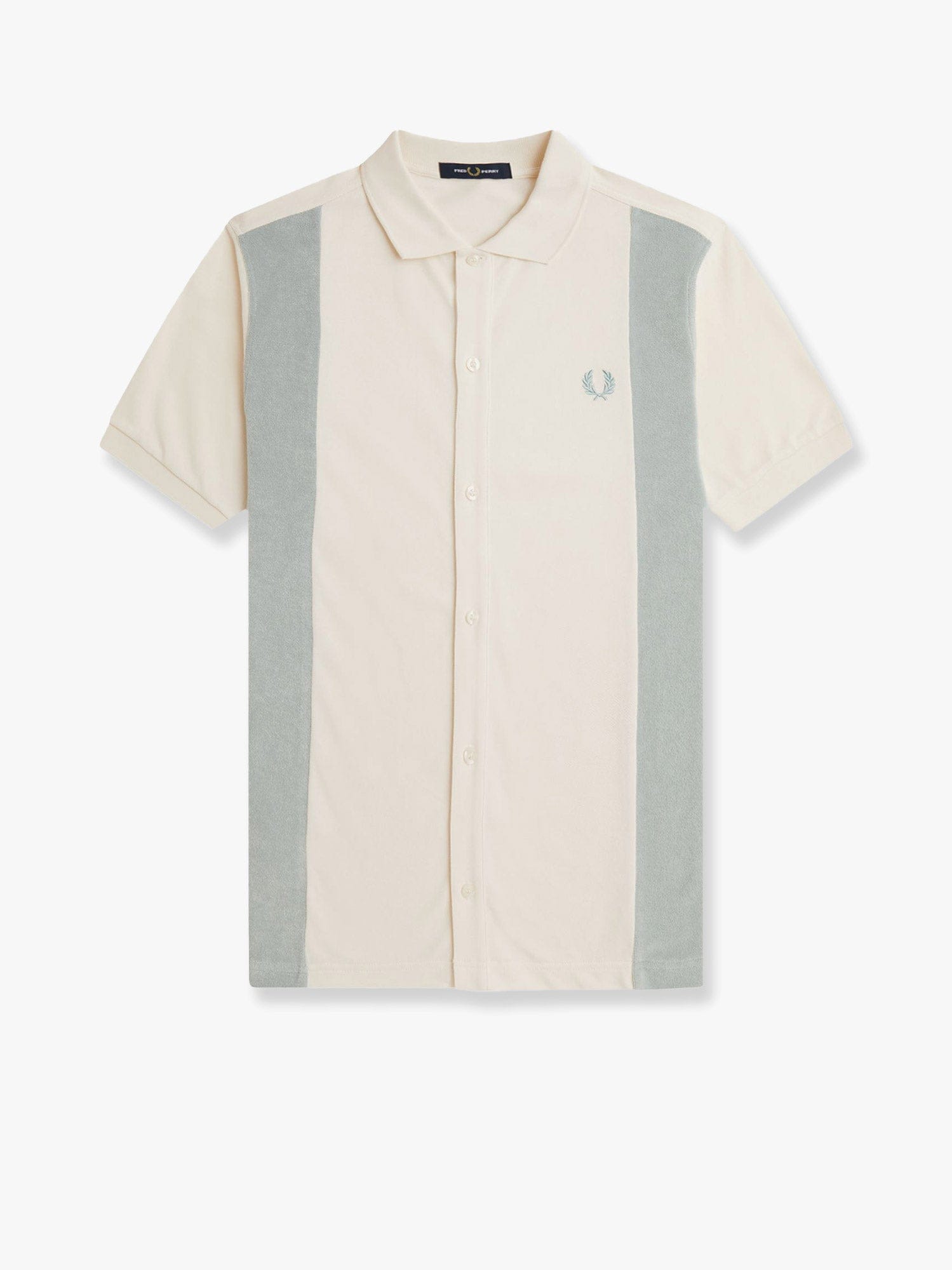 Fred Perry Cotton Piquet Polo Shirt With Towel Inserts In Beige