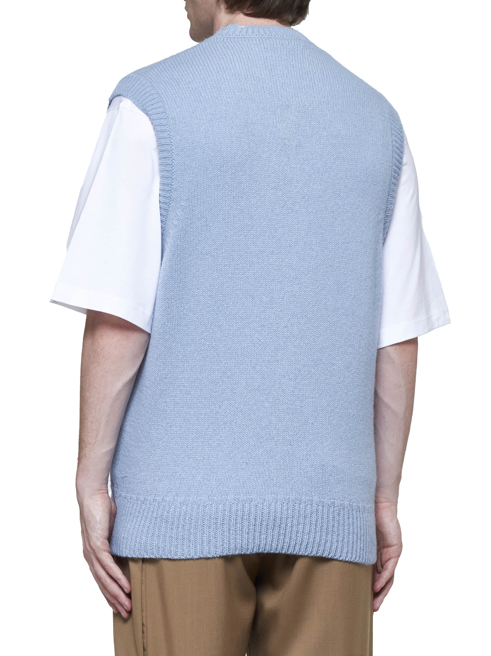 Shop Marni Sweater In Smoke Blue