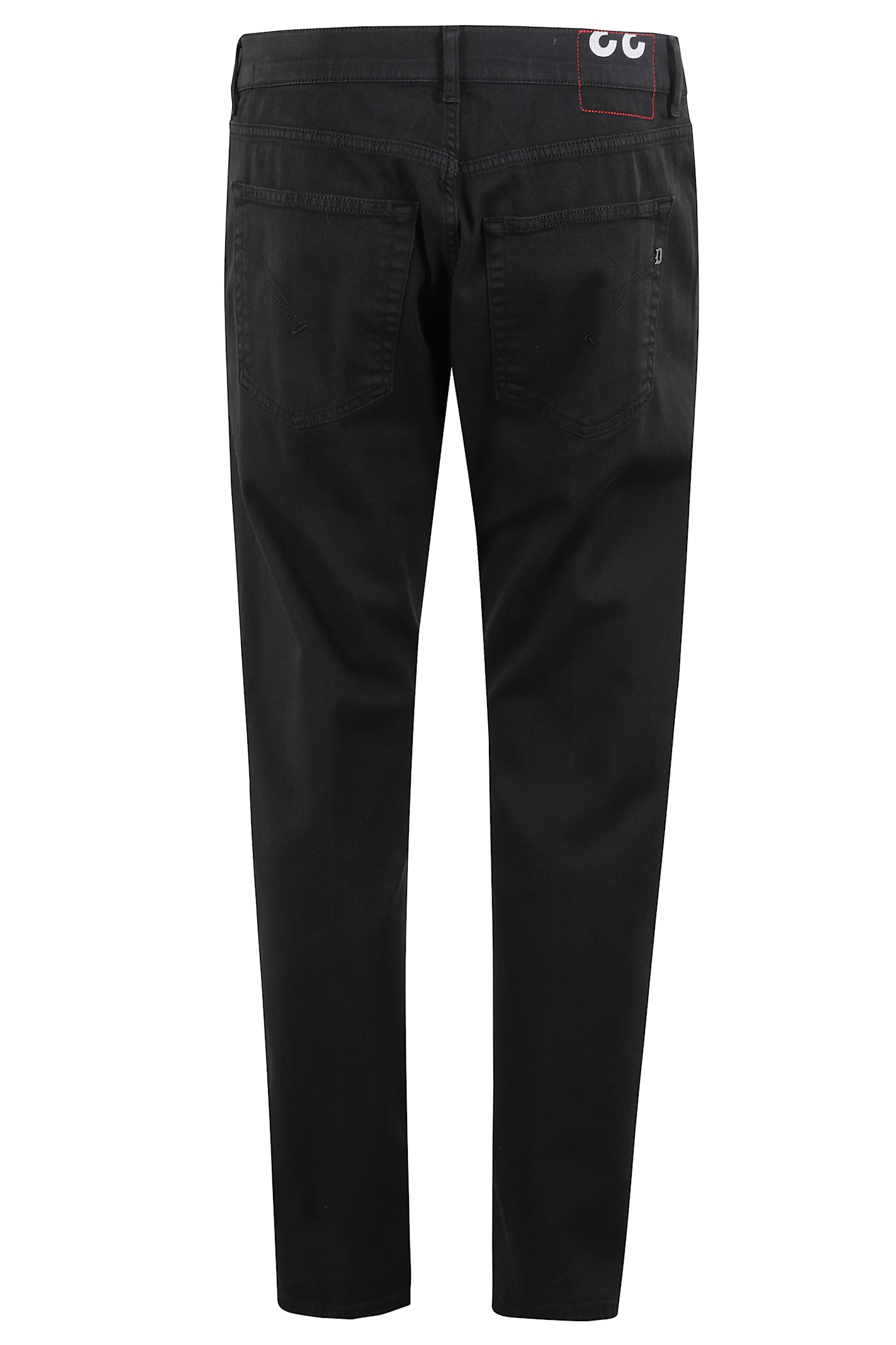 Dondup Carrot Leg Black Jeans With Five-pocket Design In Nero