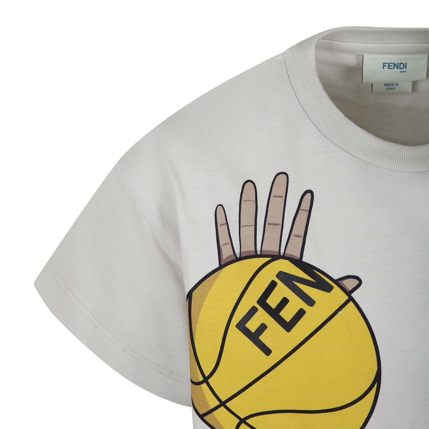 Shop Fendi Beige T-shirt For Boy With Print And Ff