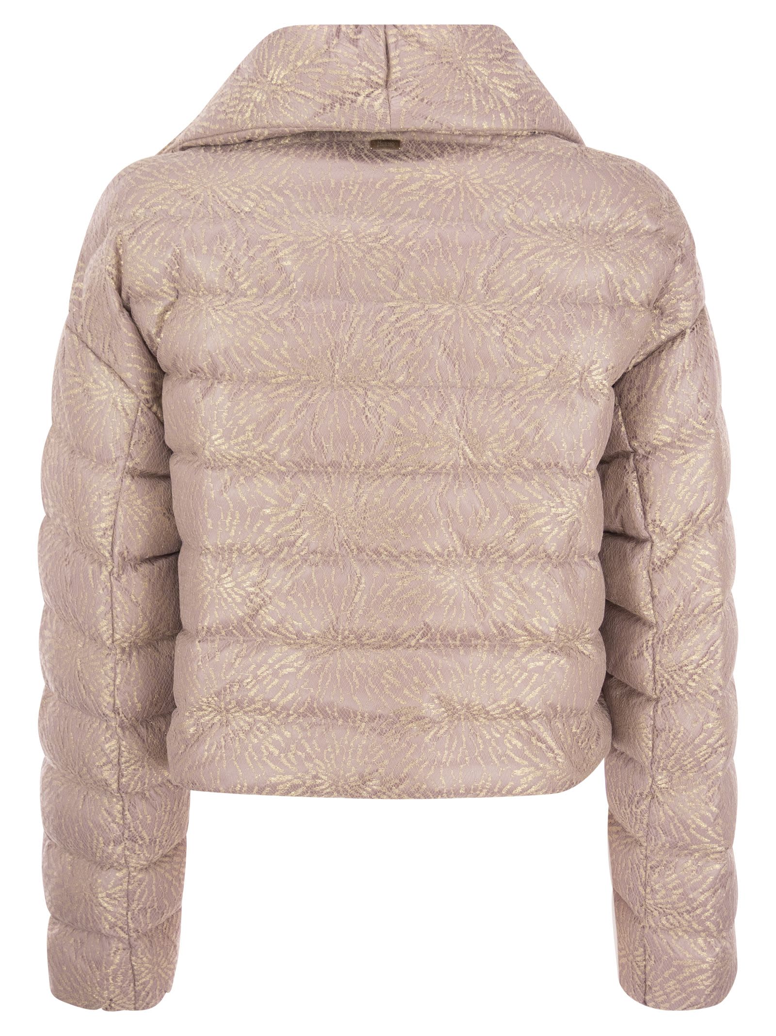 Herno New Lace Resort Bomber Jacket In Neutral