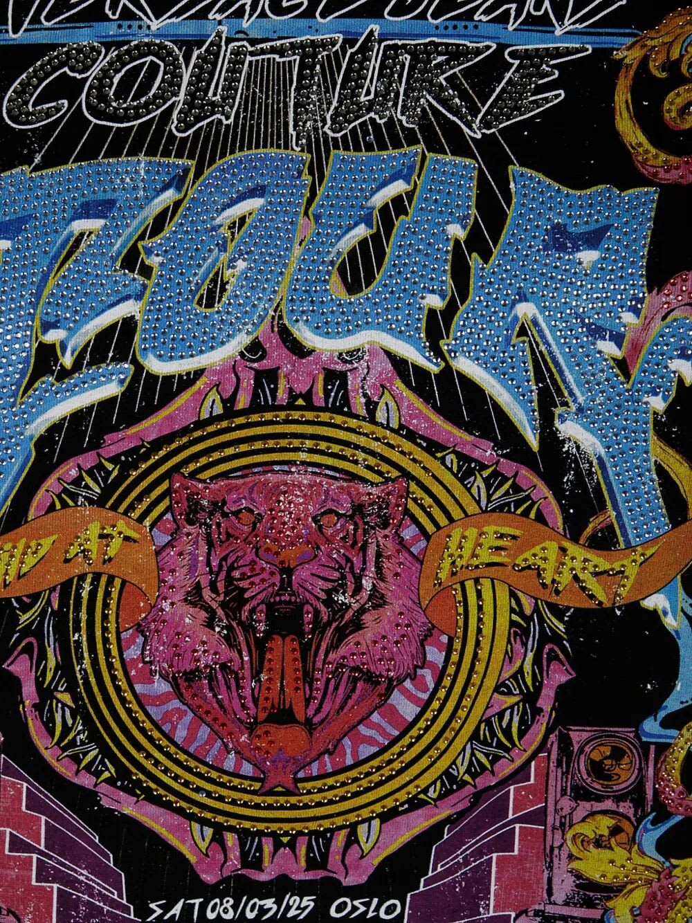 Shop Versace Jeans Couture Logo Tour T-shirt Cotton Jersey In Black