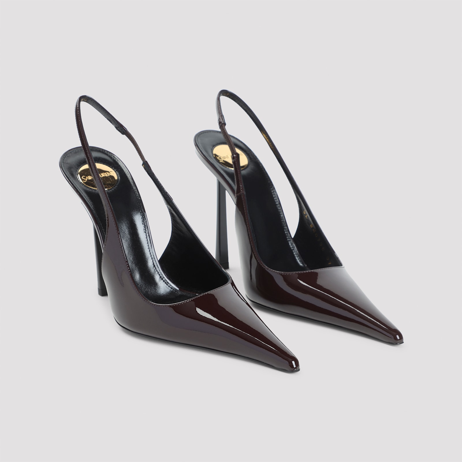 Saint Laurent 110mm Vendome Slingback Pointed-toe Pumps In Black