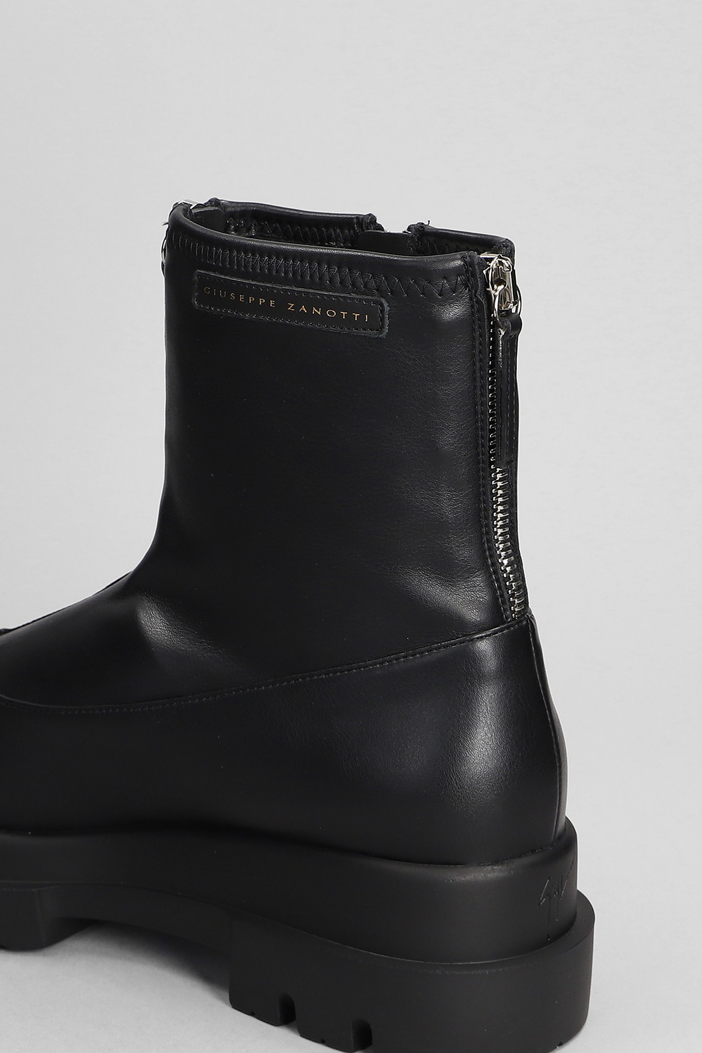 Shop Giuseppe Zanotti Combat Boots In Black Leather