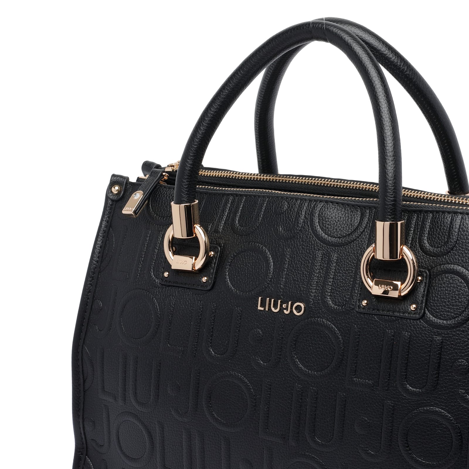 Liu •jo Embossed-logo Tote Bag In Black