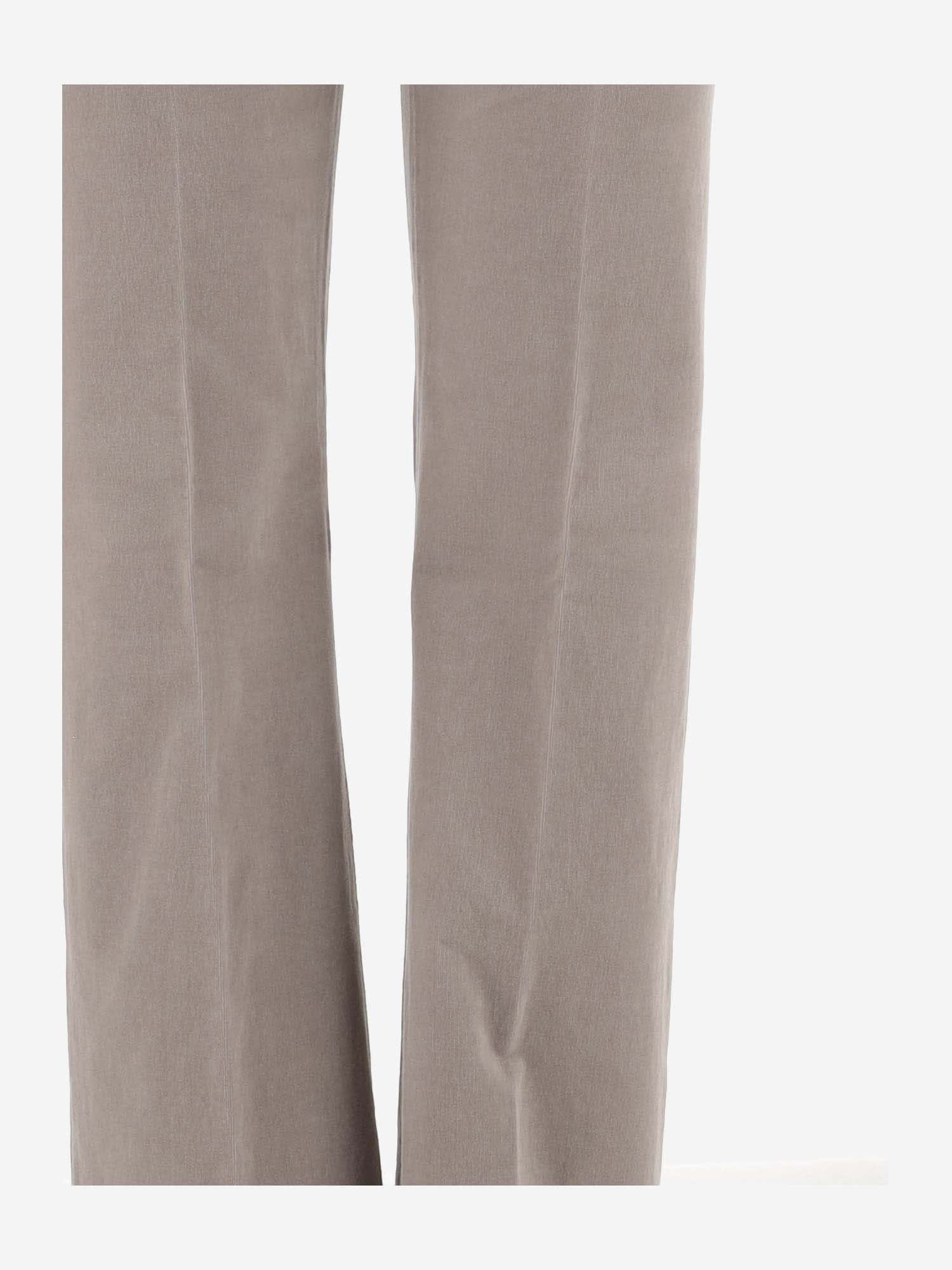 Shop Ql2 Stretch Cotton Velvet Pants In Beige