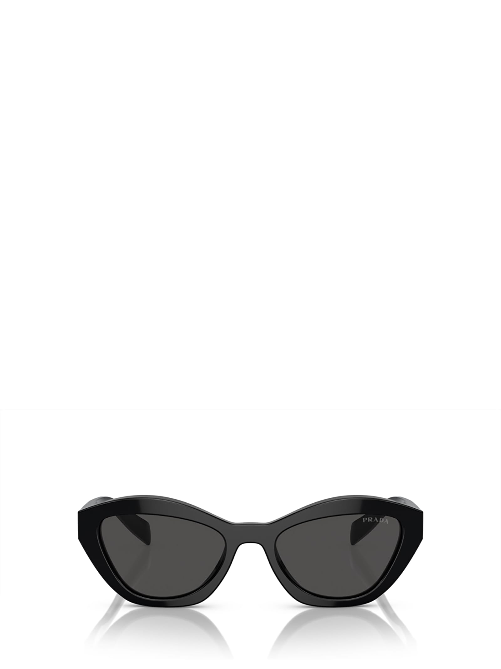 Prada Dark Grey Cat Eye Ladies Sunglasses Pr A02s 16k08z In Black